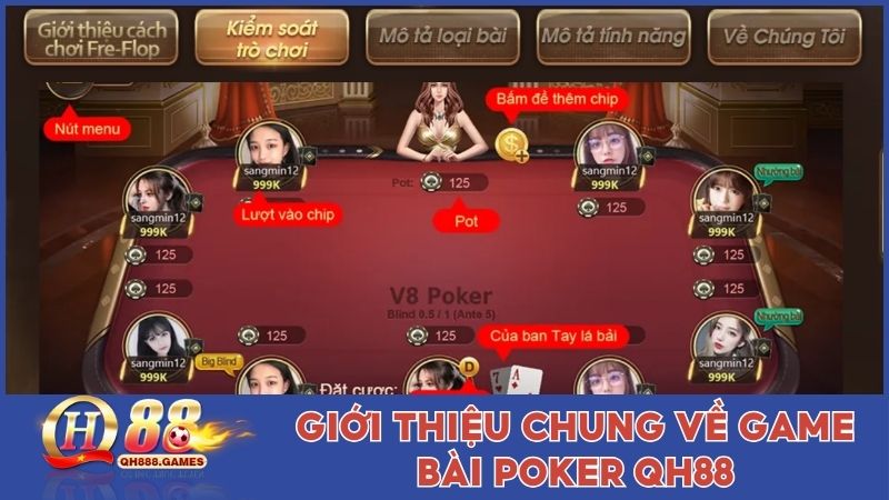 Giới thiệu chung về game bài Poker QH88