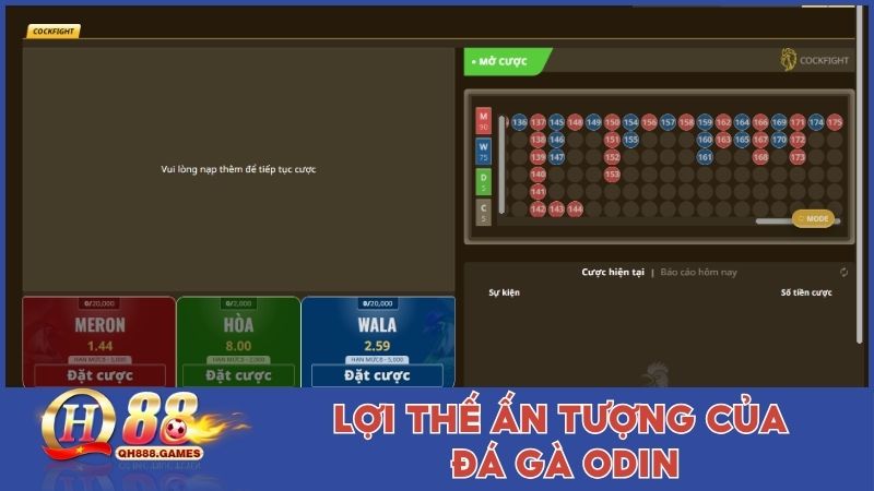 Lợi thế ấn tượng của đá gà ODIN